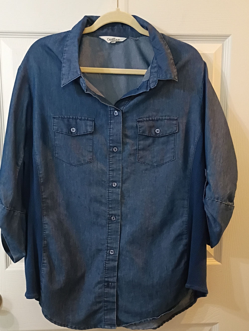 Cavalini Denim-Style Blue Button-Down Shirt